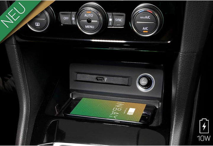 Inbay Qi-Smartphone-Ablagefach kompatibel mit VW Sportsvan (5G) Facelift ab 10/2017