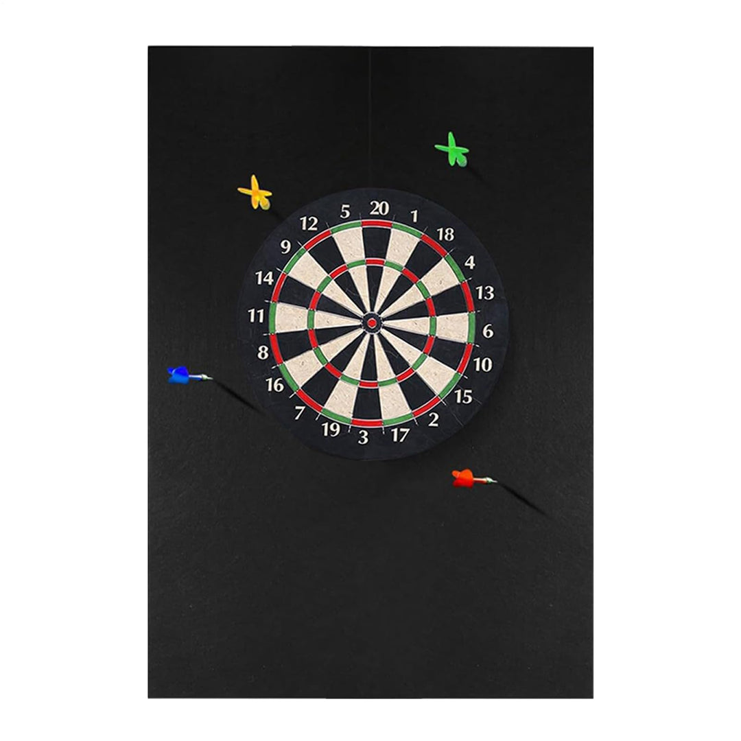 Dartboard Wandschutz - Dart Rückwand | Abnehmbarer Schwarzer Matten Schutz Für Spielzimmer Garage Zu