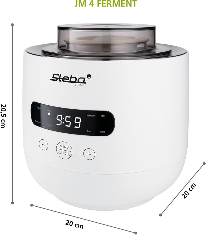 Steba Joghurt-Maker, 1 Joghurtglas mit 2 l Volumen, 1 Joghurtglas mit 1,3 l Volumen, 5 Automatikprog