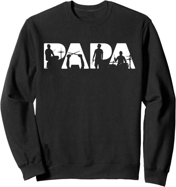 Schlagzeug Papa Retro Vintage Lustig Papa Schlagzeug Sweatshirt