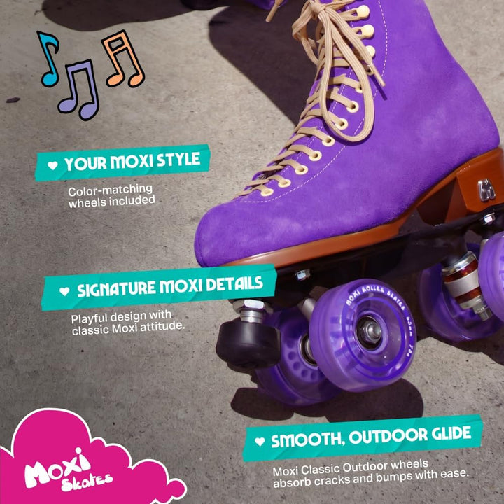 Moxi Quad Rollschuhe - Taffy - Nylon Plate Taffy Purple 4 UK, Taffy Purple 4 UK