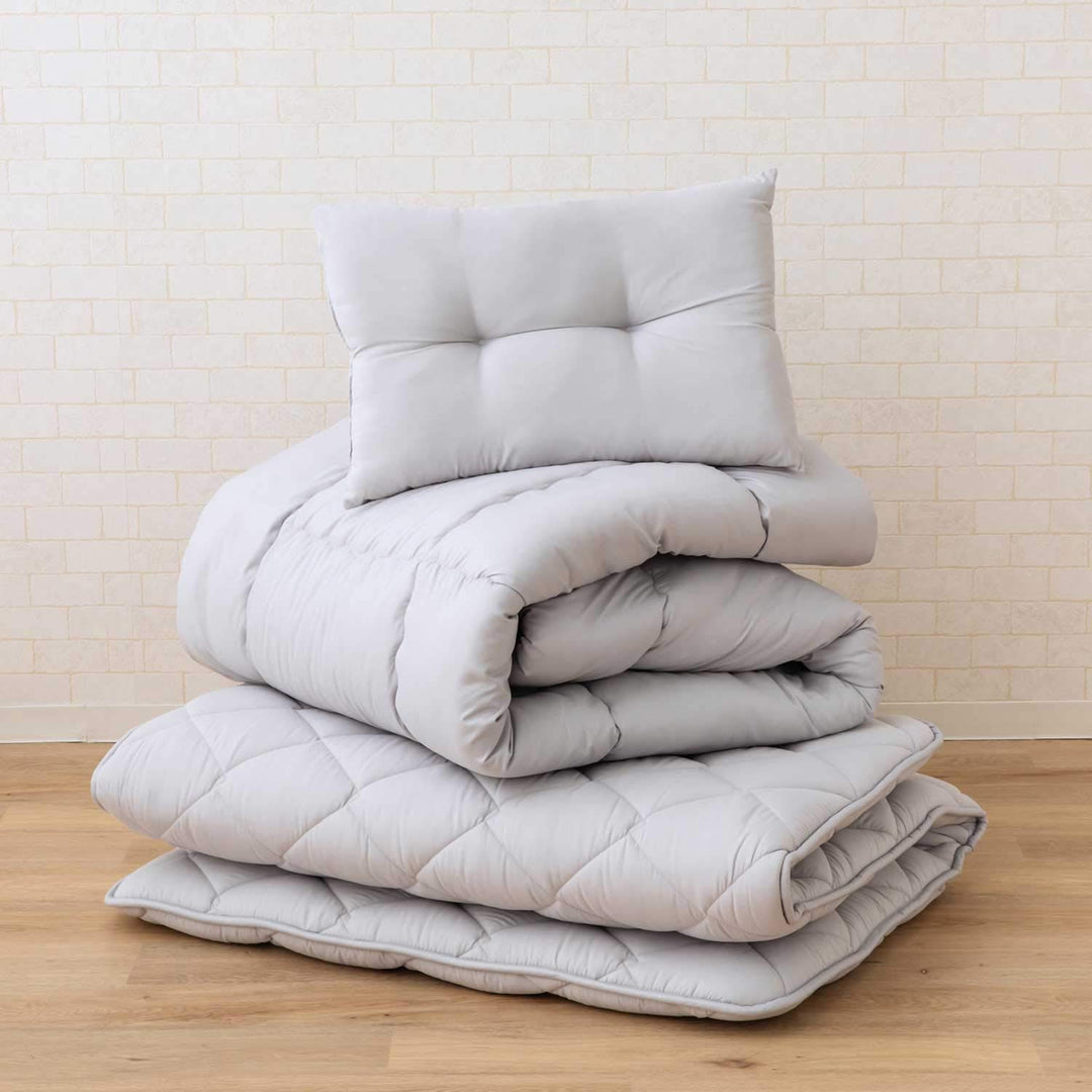 EMOOR Japanische Faltbarer Futon Matratze Set(Matratze, Tröster, Kopfkissen) CLASSE3, 100 x 210 cm,