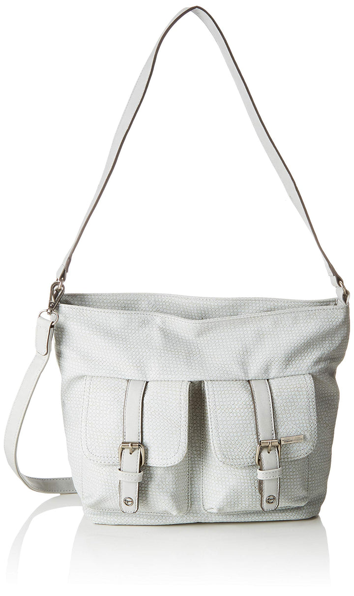 Tamaris Alessia Hobo Bag S Schultertasche Grau (Light Grey Comb), Grau (Light Grey Comb)