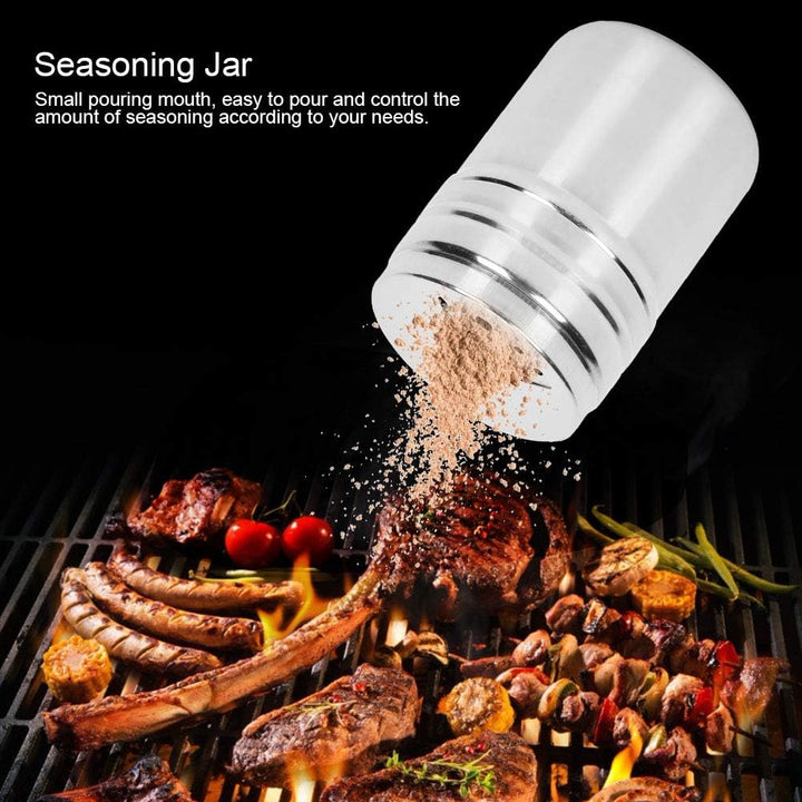 Gewürzglas,6Pcs Gewürzglas Pfeffer Salz Topf Gewürzdose mit Aufbewahrungstasche Outdoor Camping BBQ