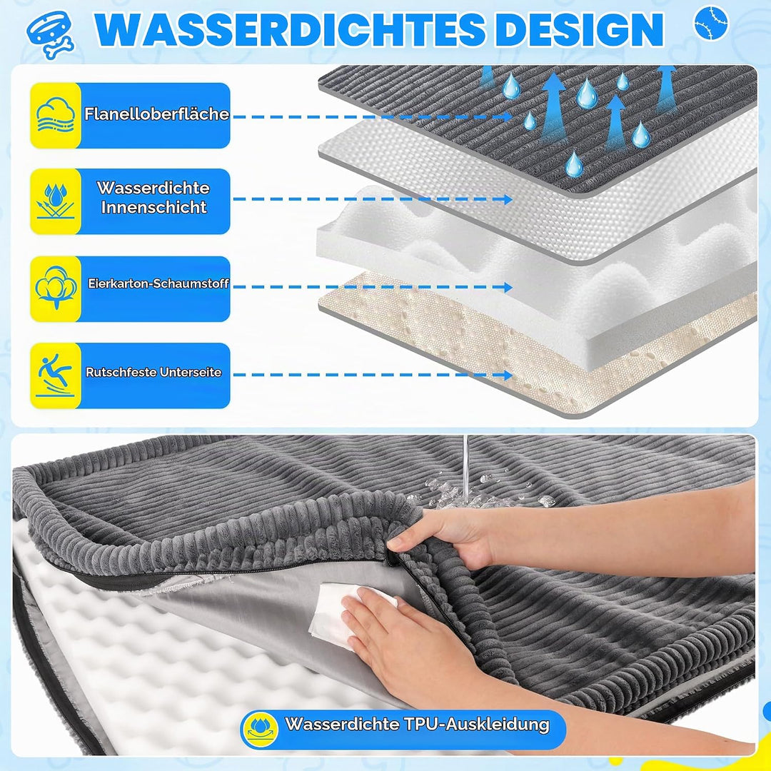 Loiion Hundebett Grosse Hunde Auto, rutschfeste Hundematte Auto, Weicher Rücksitz Autodecke Hund Rüc
