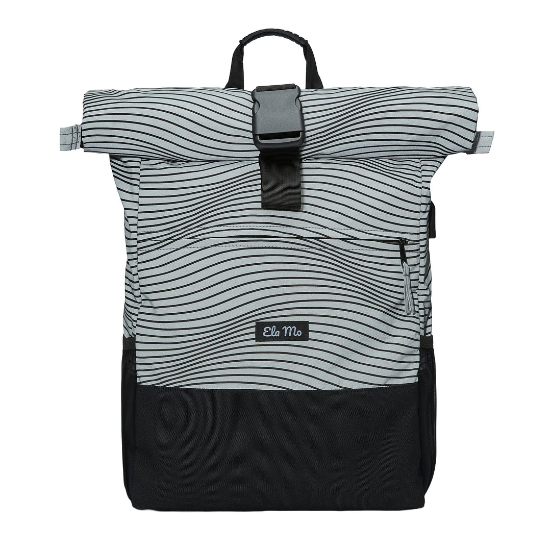 Ela Mo Rucksack Damen - Rolltop schön u. durchdacht - Laptop Rucksäcke für Frauen - Anti Diebstahl T