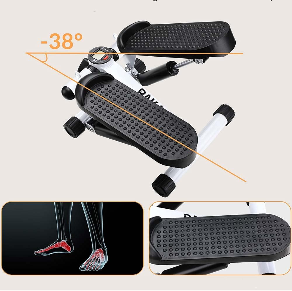 BAKAJI Stepper Training Fitness Cardio Beine Bauch Hüfte mit LCD-Display Kalorien Zeit und elastisch