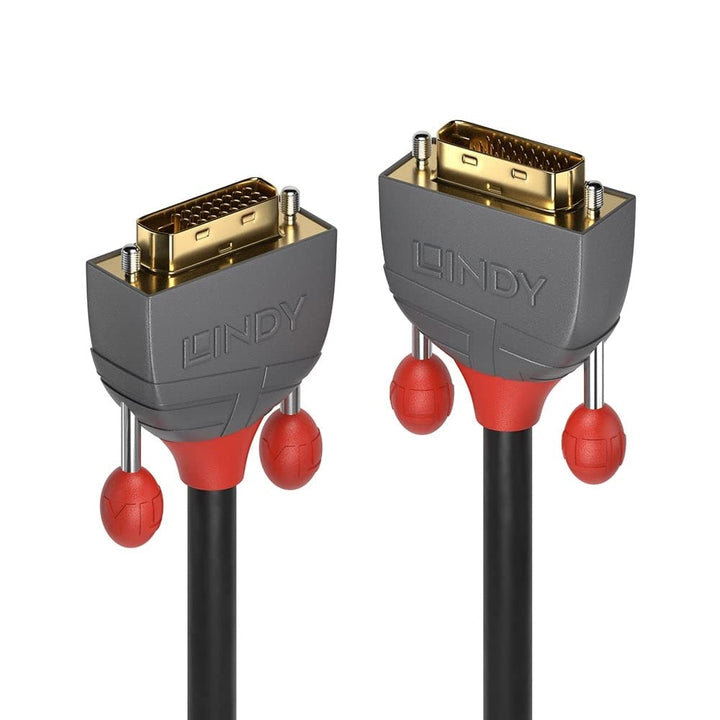 LINDY 36227 15m DVI-D Dual Link Kabel, Anthra Line, grau Grau 15m, Grau 15m