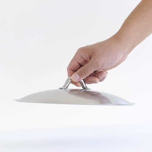 Alessi – Topfdeckel der Serie „Mami“, aus 18/10-Edelstahl gefertigt, glänzend 28 cm Silber satiniert