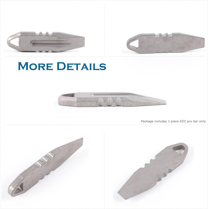 Hamans Tragbarer Mini-Schlüsselanhänger aus Titan, EDC (grau), Grau