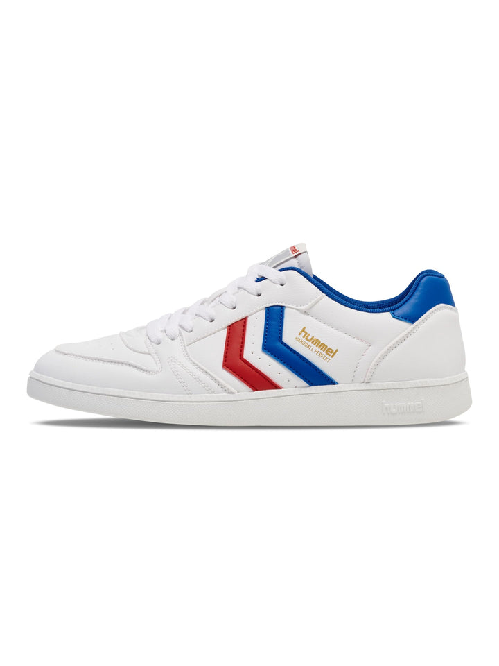 hummel Schnürsenkel Sneaker Low Handball Perfekt Erwachsene Grösse 39 EU White Blue Red, 39 EU White