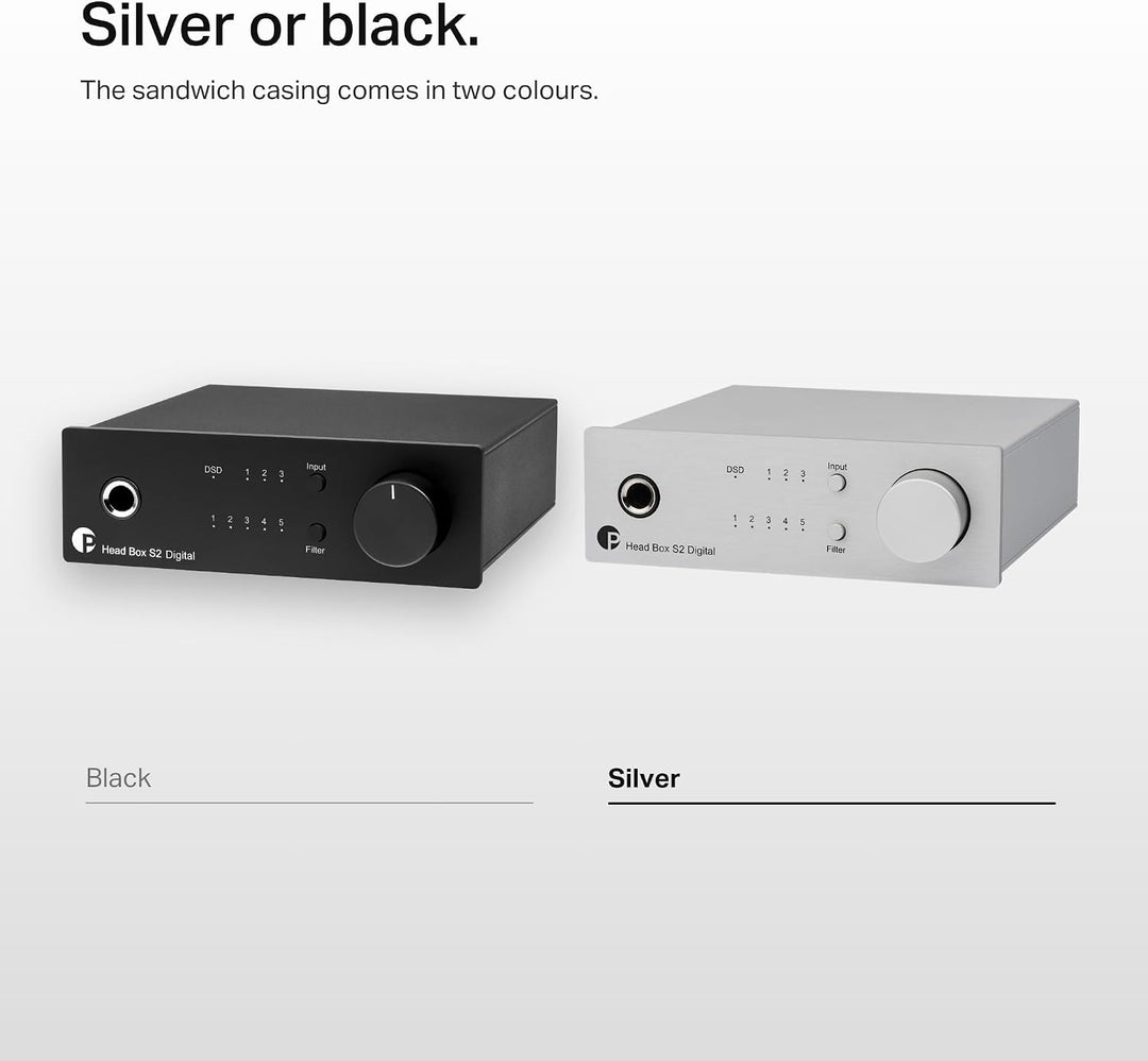Pro-Ject Head Box S2 Digital Mikro High End Kopfhörerverstärker (Head Box S2 Digital, Silber) Head B