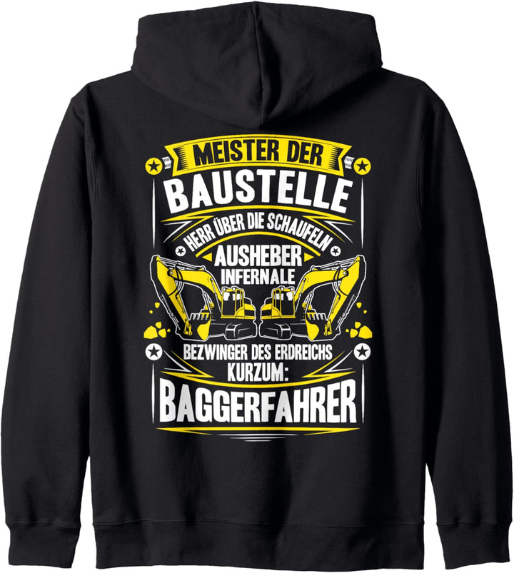 Baggerführer Herr Über Die Schaufeln Bagger Baggerfahrer Kapuzenjacke