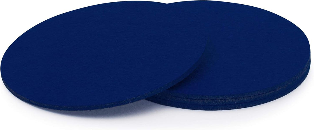 FILU Filzuntersetzer rund 25cm 4er Pack (Farbe wählbar) dunkelblau - Untersetzer aus Filz für Tisch