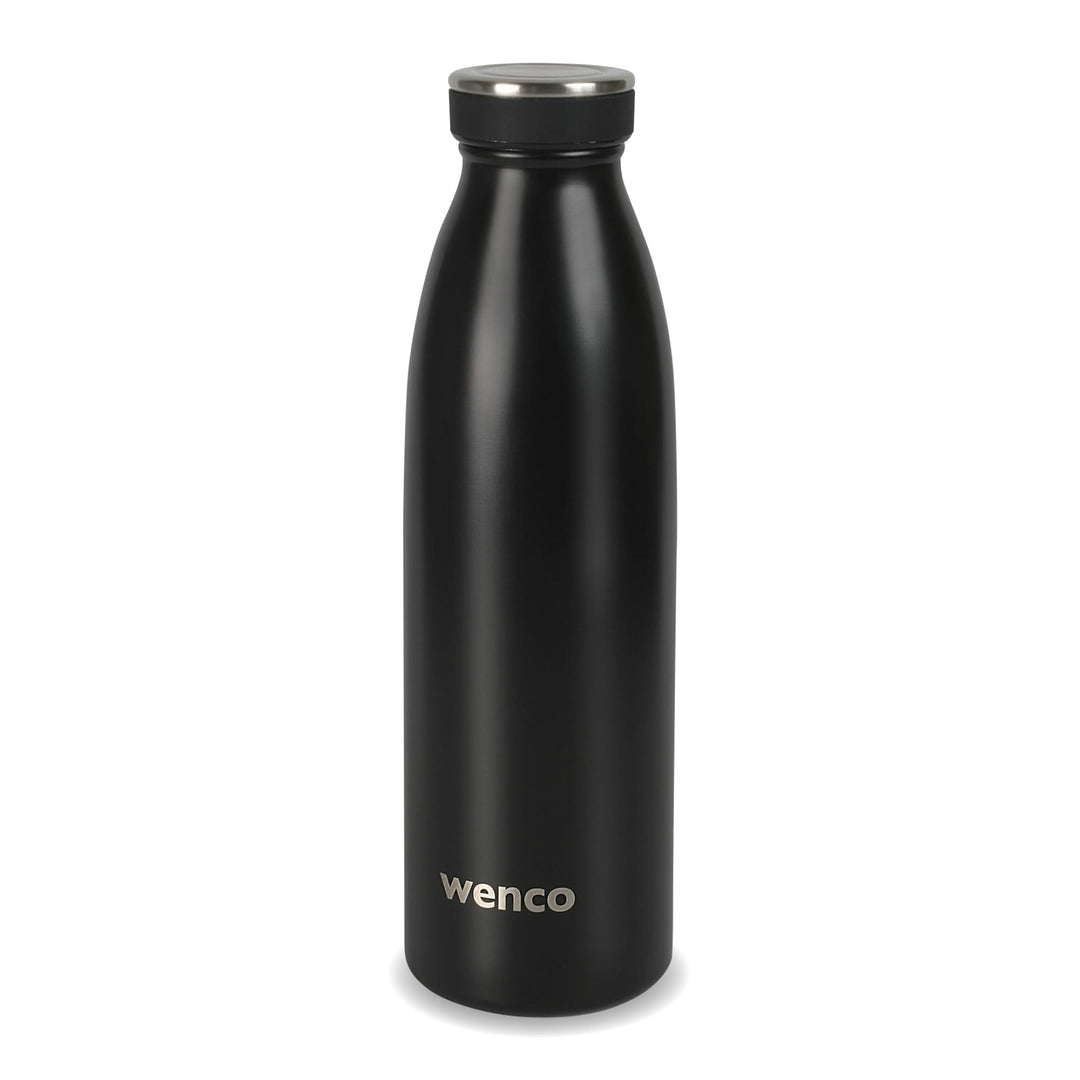 wenco Trinkflasche Edelstahl 0,5l / 500ml isoliert und auslaufsicher für kalte und heisse Getränke a