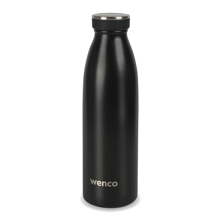 wenco Trinkflasche Edelstahl 0,5l / 500ml isoliert und auslaufsicher für kalte und heisse Getränke a