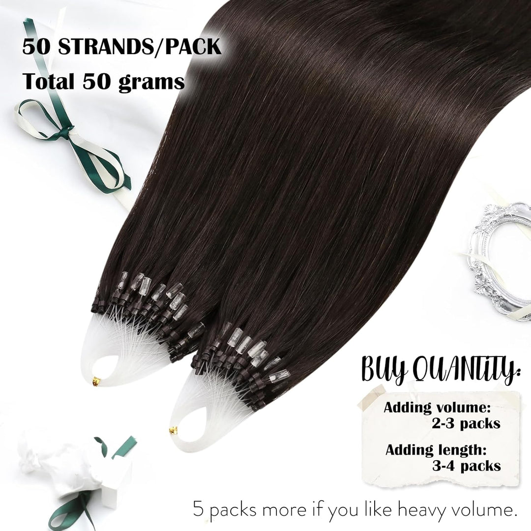 Moresoo Echthaar Extensions Microrings 1g Cold Fusion Microring Loop Extensions Remy Glatt Haare Dun