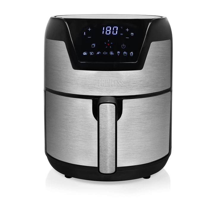 Princess Digitaler Airfryer XXL rund – 4,5 L Volumen – 66,7% weniger Energieverbrauch – Edelstahl –