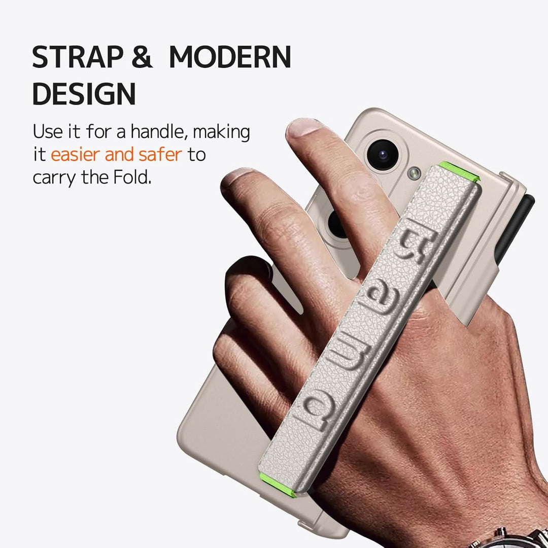 NINKI für Samsung Galaxy Z Fold 6 Armband Schutzhülle mit schwarz Stift,Magnetisches Scharnier handy
