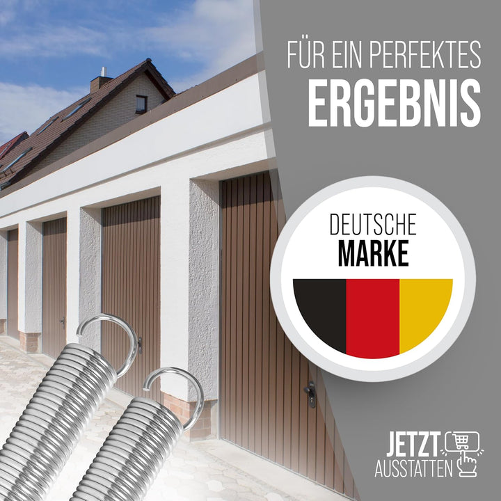 Garagentorfeder Paar (2 Stück) Universal Zugfeder - in 9 verschiedenen Grössen erhältlich - verzinkt