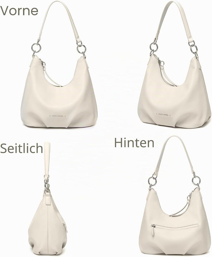 David Jones - Damen Hobo Tasche - Schultertasche Mittelgrosse - Handtasche PU Weiche Leder - Kleine