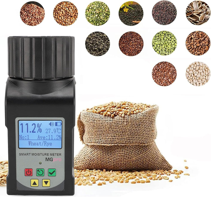 Tnfeeon Tragbarer Getreidetester mit LCD-Display, Mini-Tassen-Getreide-Feuchtigkeitsmesser für Kaffe