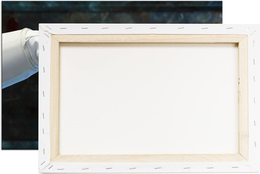 deyoli berührende Finger von Robonauten im Format: 80x60 als Leinwandbild, Motiv fertig gerahmt auf