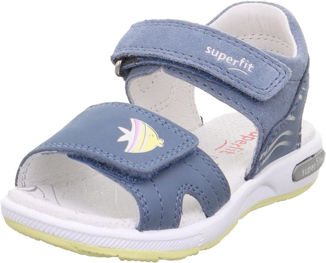 Superfit Mädchen Emily Sandale 26 EU Blau Gelb 8000, 26 EU Blau Gelb 8000