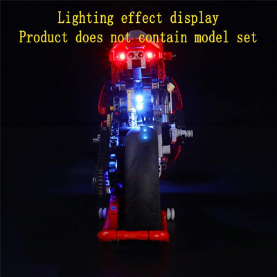 GEAMENT LED Licht-Set Kompatibel mit Lego Technic Ducati Panigale V4 R Motorrad - Beleuchtungsset fü