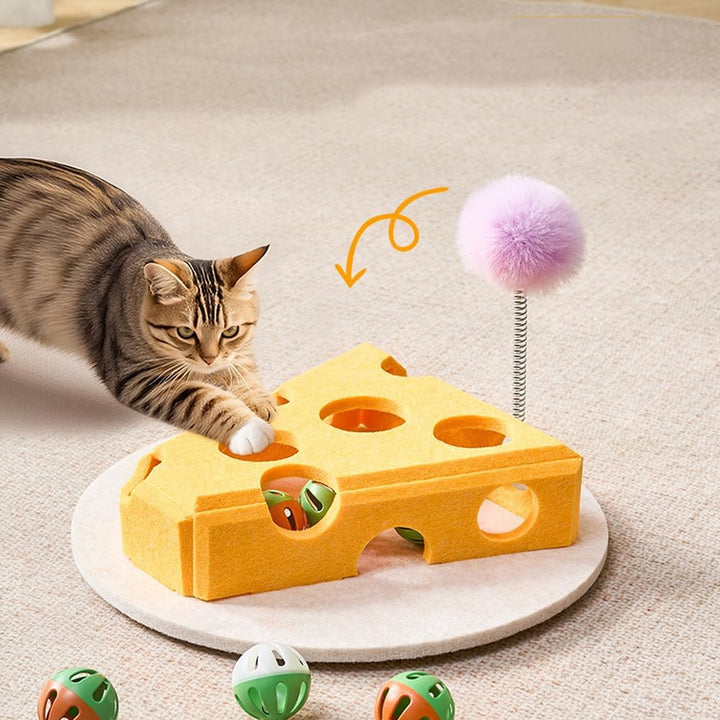 Katze interaktive Puzzle Spielzeug, Filz Labyrinth Katzenspielzeug Selbstbeschäftigung Ball mit Gloc
