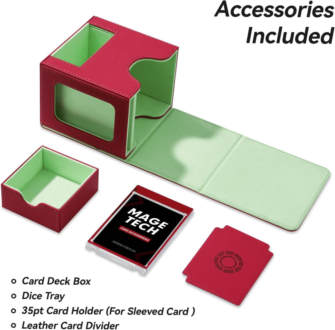 Mage Tech Commander Deckbox für MTG - Patentiertes Design, Commander Display, passt für 100 doppelt