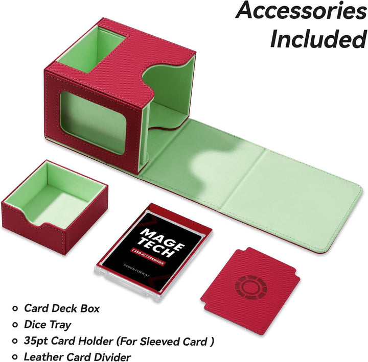 Mage Tech Commander Deckbox für MTG - Patentiertes Design, Commander Display, passt für 100 doppelt