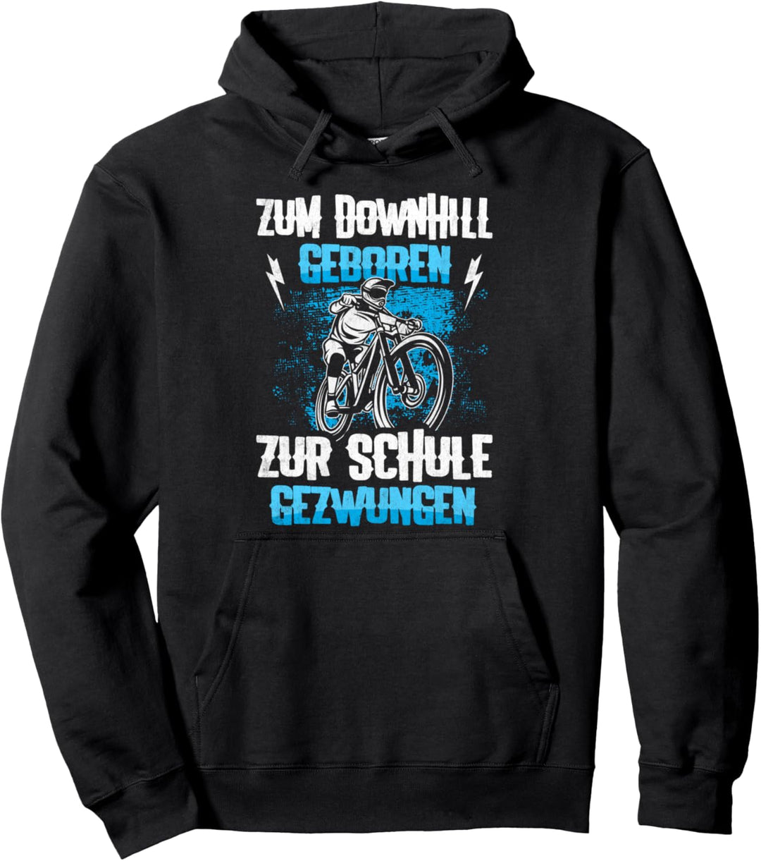 Zum Downhill Geboren Zur Schule Gezwungen Geschenk Kinder Pullover Hoodie