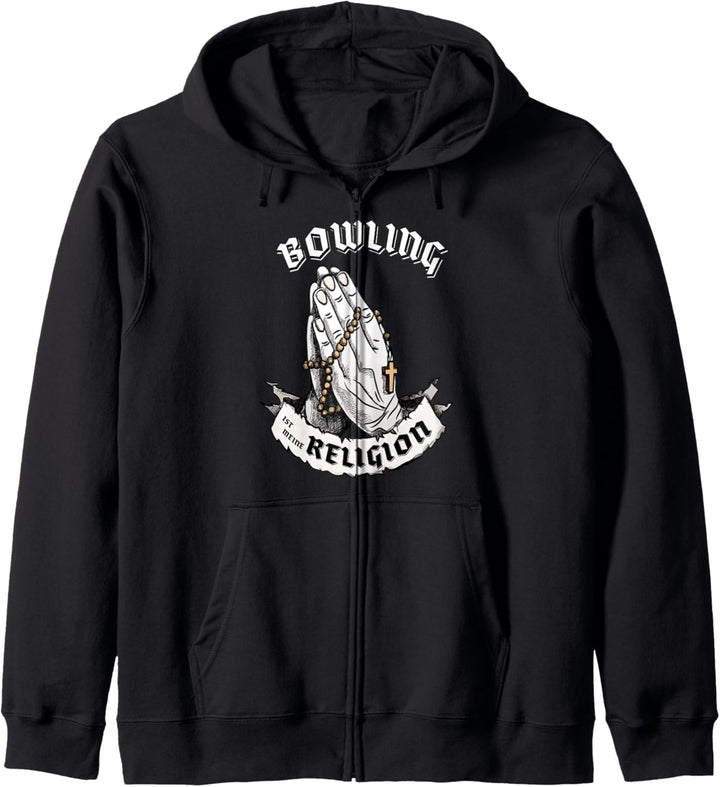 Bowling ist meine Religion I Lustiges Geschenk Kapuzenjacke