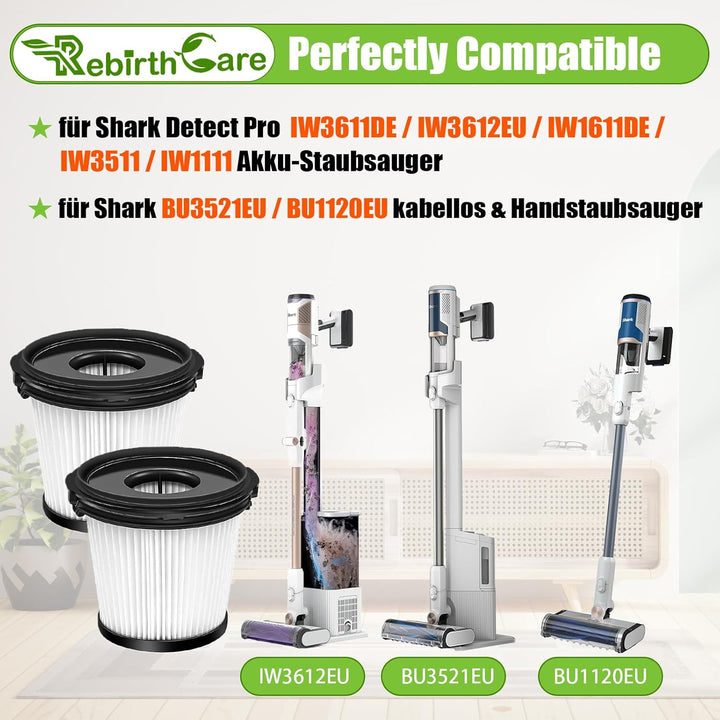 Rebirthcare IW3612EU Filter für Shark Detect Pro IW3611DE / IW3612EU / IW1611DE/ BU3521EU/ BU1120EU