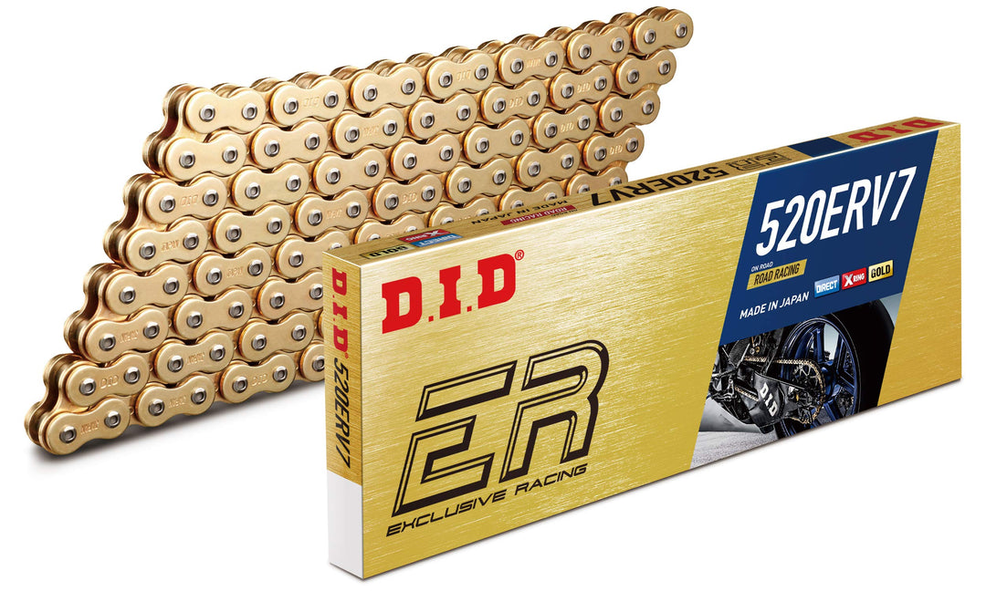 DID Unisex-Adult 520ERV7GG/120N Antriebskette, Gold & Gold, 120 Link, 120 Link