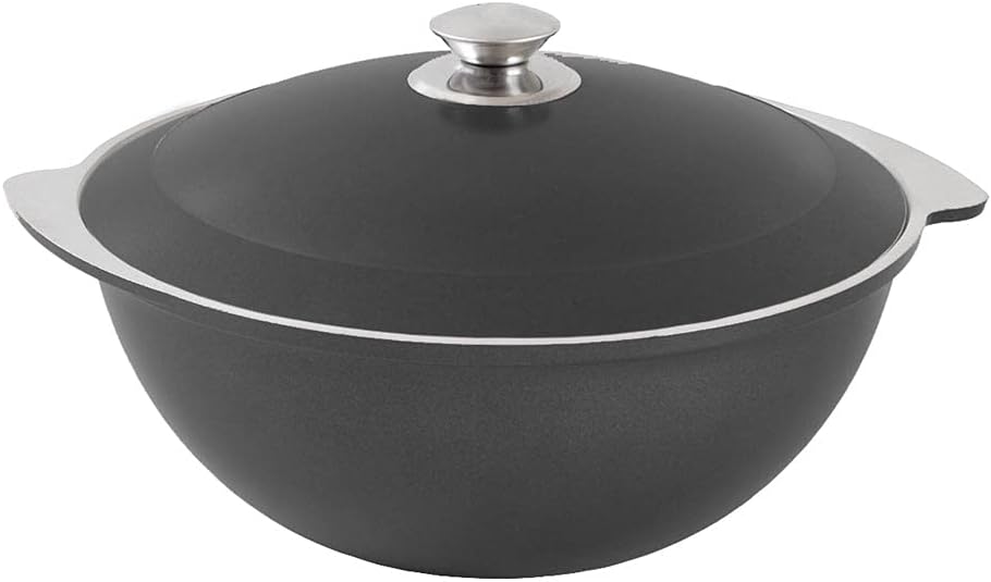 Kazan - Kasan - Schmortopf - Kochtopf - Asia WOK mit dicken Wänden / 4,5 Liter/Aluguss/Dekorative Au