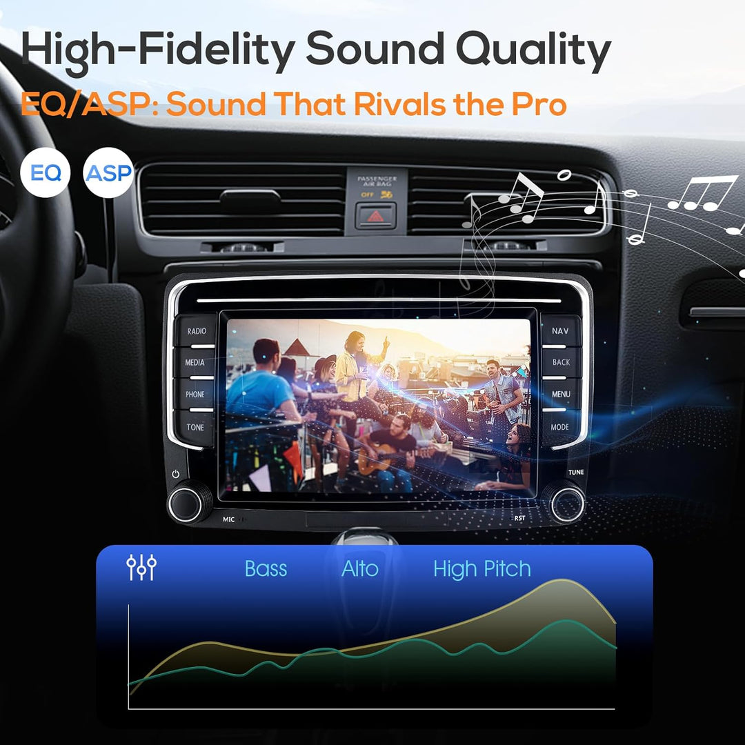 Haudio 2 Din 7 Zoll Autoradio,für 2009-2012 VW Golf/Touran/Tiguan/Magotan/Passat/Scirocco | Skoda Ca