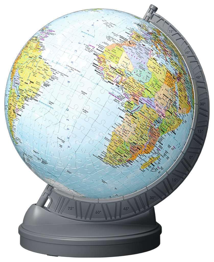 Ravensburger 3D Puzzle 11549 - Globus mit Licht - 540 Teile - Beleuchteter Globus für Erwachsene und