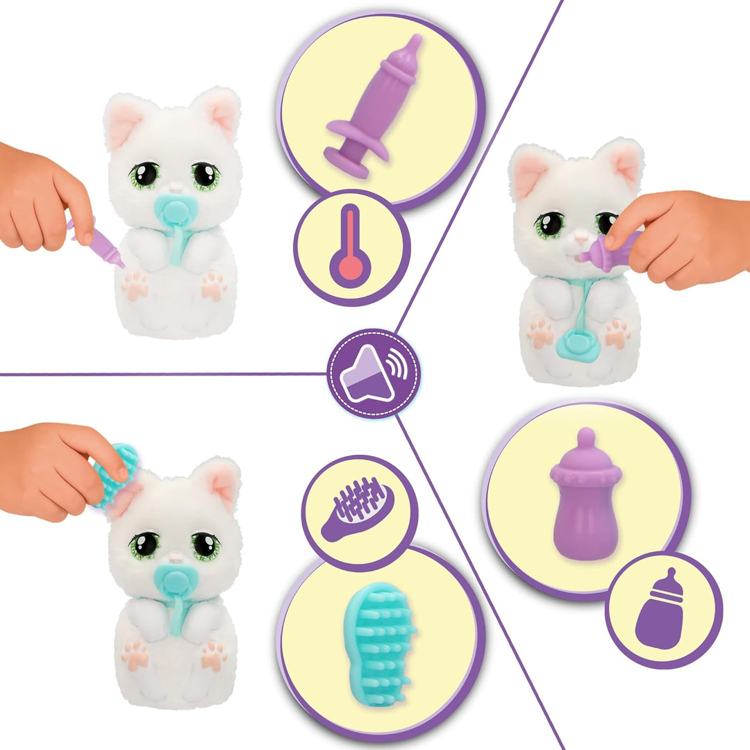 Baby Paws JUST Born Kitty INTERAKTIVE Haustiere Haustiere mit Einer elektronischen Transportbox mit