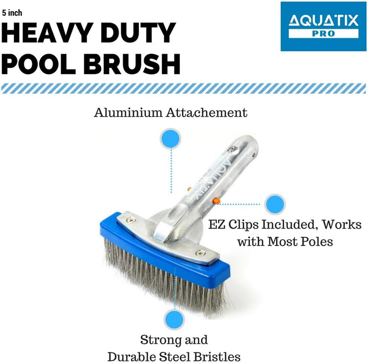 Aquatix Pro Heavy Duty Pool Bürste Premium Aluminium Schwimmbad Reinigungsbürste von mit Edelstahl B