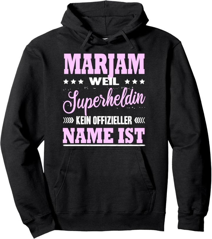 Name Marjam Vorname Namensgeschenke Namenstag Fun Pullover Hoodie