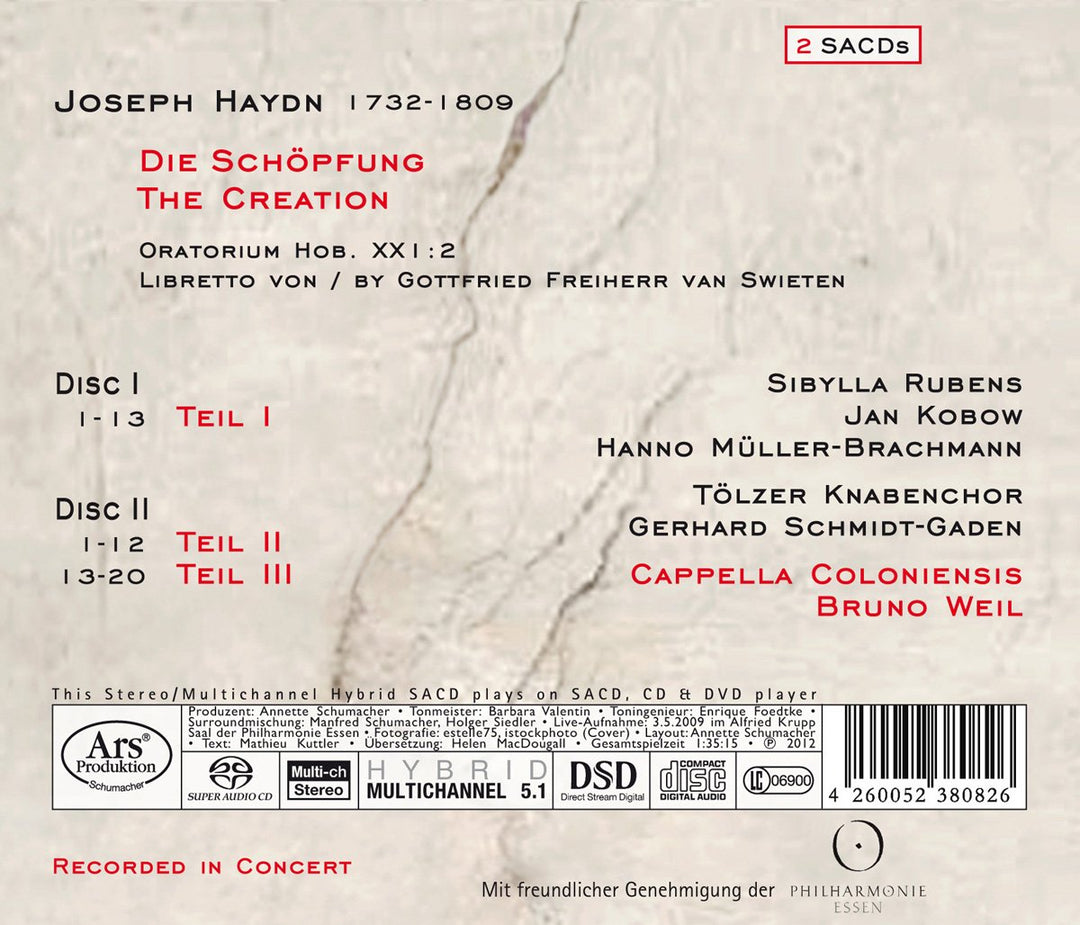 Haydn: Die Schöpfung, Audio-CD