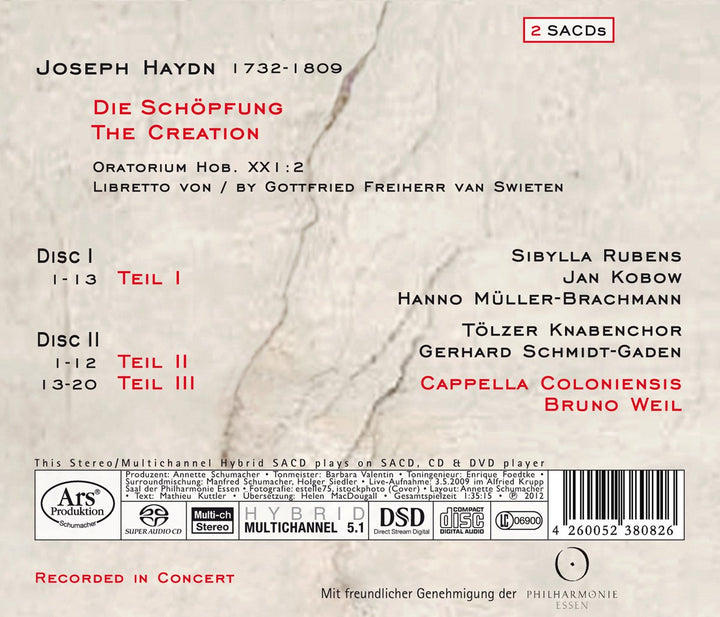 Haydn: Die Schöpfung, Audio-CD