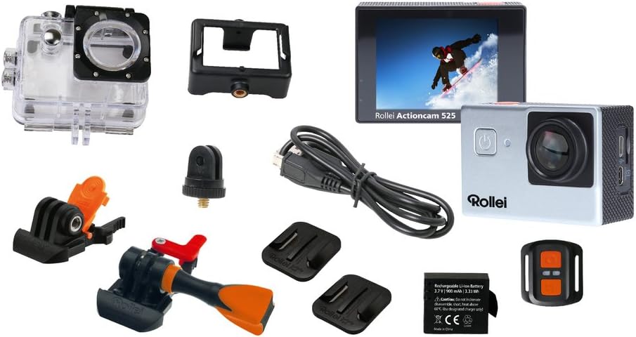 Rollei Actioncam 525 WiFi Action Cam (mit 4k Video Auflösung, Weitwinkelobjektiv, bis 40 m wasserfes