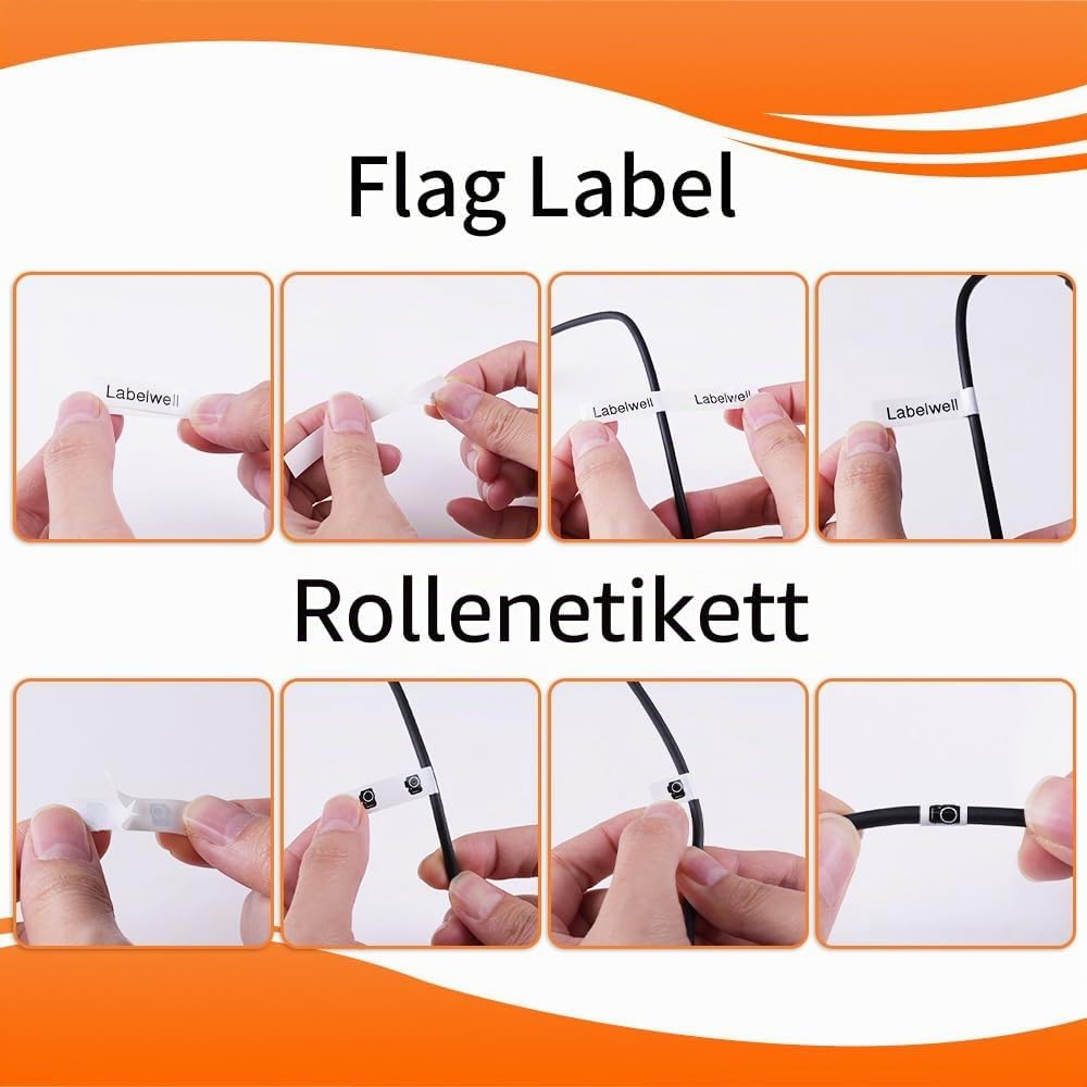 Labelwell 3x kompatibel Flexibel Schriftband für Brother TZe-FX251 TZeFX251 TZ-FX251 24mm Schwarz au