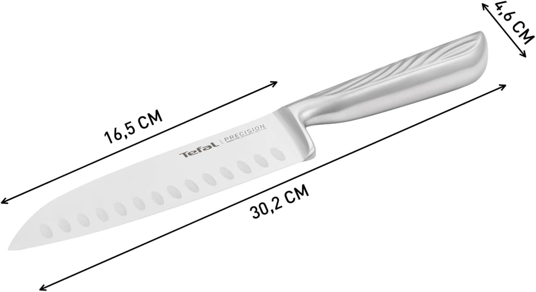 Tefal Precision Santokumesser 16,5 cm, schärfstes Messer, 22°-Klingenwinkel, Eishärtungstechnologie,