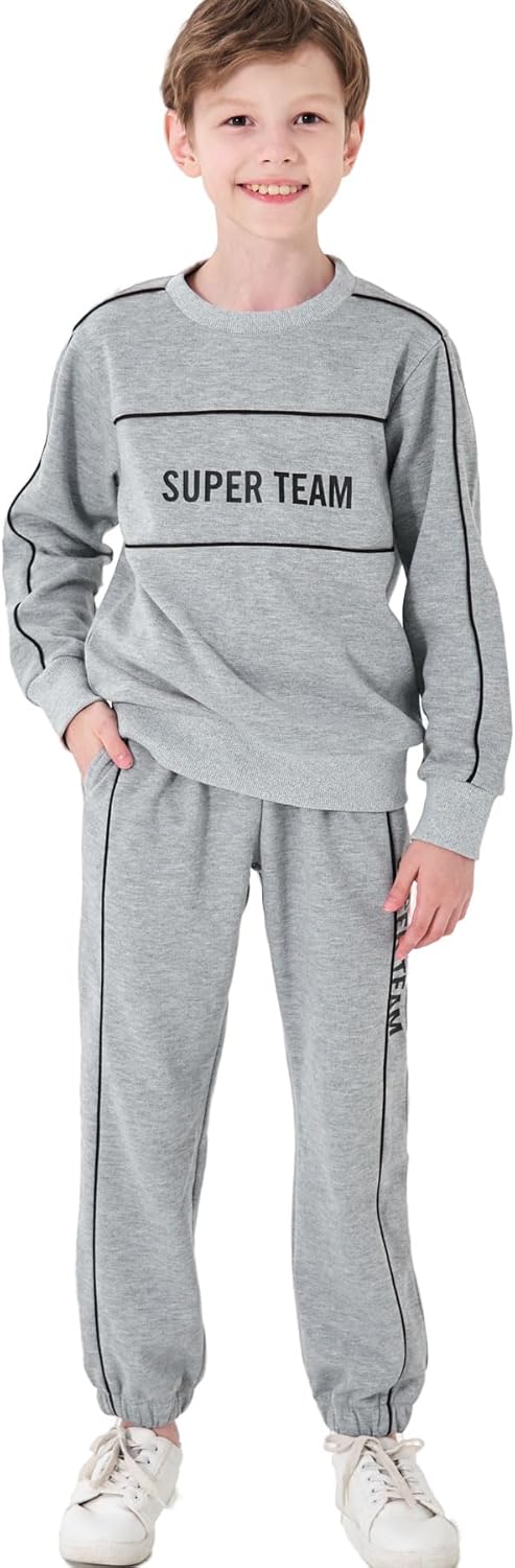 NATUST Kinder Trainingsanzug Jungen Mädchen Sportanzug 120 Grau, 120 Grau