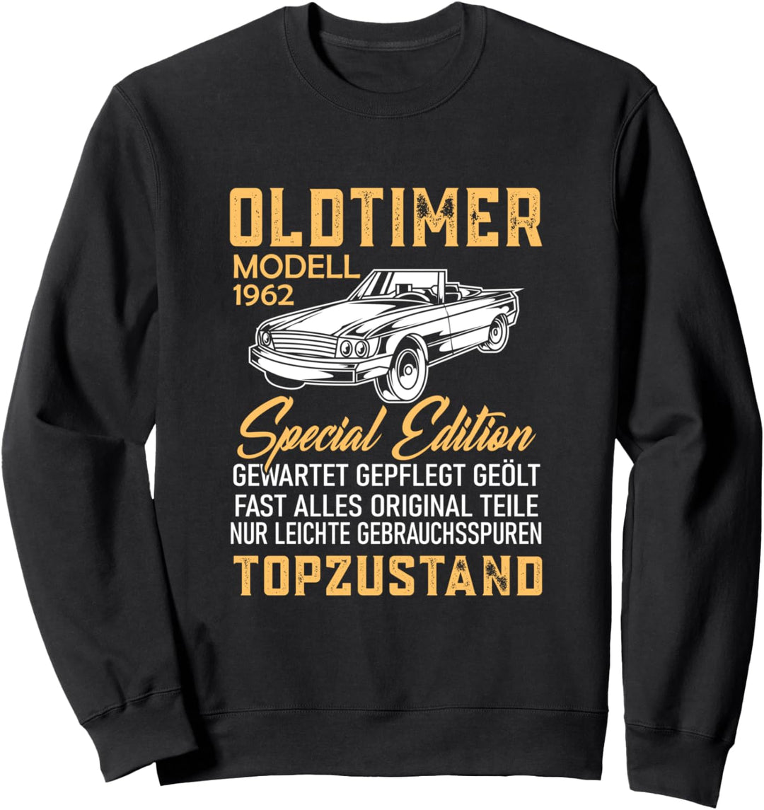 61. Geburtstag Oldtimer Jahrgang 1962 61 Jahre Sweatshirt