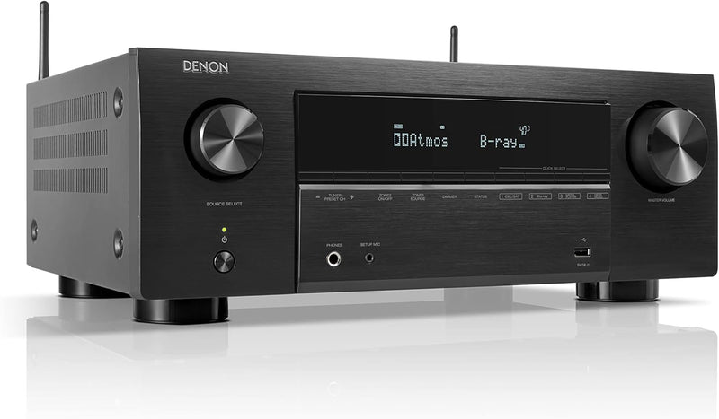 Denon AVR-X2800HDAB 7.2-Kanal AV-Receiver, HiFi Verstärker mit Dolby Atmos, DTS:X, 6 HDMI Eingängen